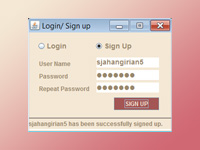 Login Signup GUI